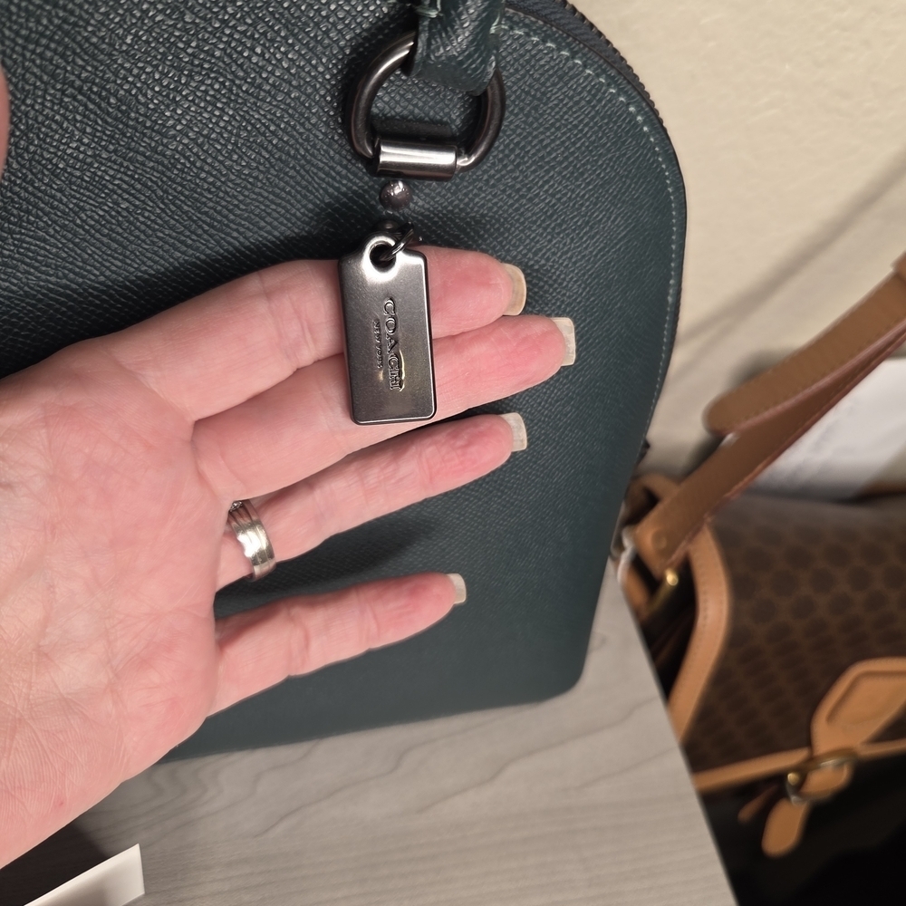 Coach Sierra Forest Green 2021 Leather Bag Set Gunmetal Hardware. Wallet NWT - Picture 2 of 13